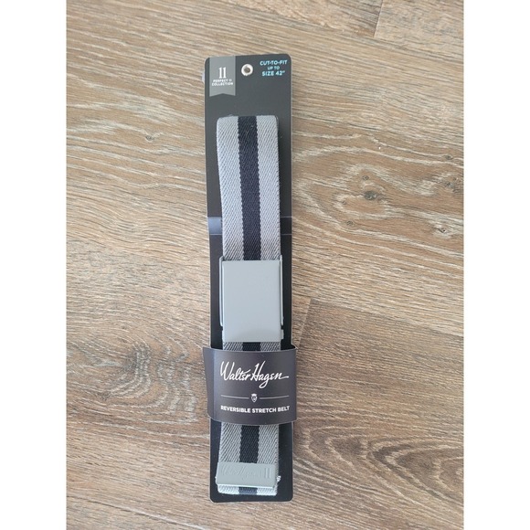 Walter Hagen Other - Walter Hagen Mens Reversible Stretch Golf Belt Grey Black Cut To Fit Up To 42 #8
